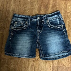 Miss Me Dark Wash Jean Shorts